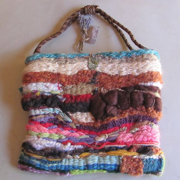 Sukha Creatress Handbags - Magical Journey of the Goddess Woven Bag Bohemian Festival Handmade Upcy…